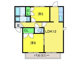 ジュネスコ－トＢ棟の物件間取画像